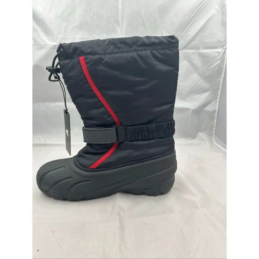 Sorel Winter Snow Boots Black Red Waterproof Thermal Size 6 Women